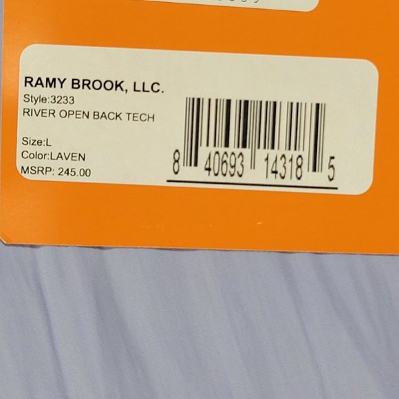 Ramy Brook Top Women's Large Lavender River Open Back Tech New - Picture 5 of 8